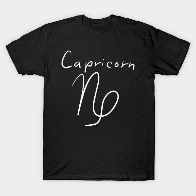 Capricorn zodiac sign T-Shirt by Pragonette